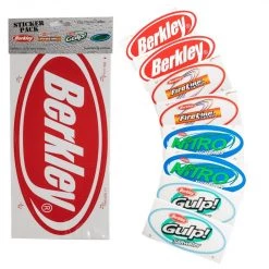 Fishing Stickers Berkley Fishing Sticker Pack - 8 Piece Oval Sticker/Decal Pack