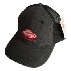 Hats/Caps Charcoal Berkley Mesh Trucker Fishing Cap With Adjustable Snapback Closure