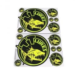 TT Lures Team TT Sticker Pack - 14 Assorted Fishing Stickers - Boat Decals
