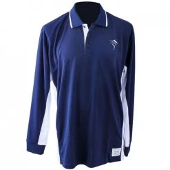 Fishing Shirts & Polos Jarvis Walker Navy/White Long Sleeve Fishing Shirt