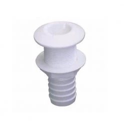 37mm White Platinum Polypropylene Skin Fitting For Marine Plumbing