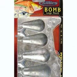 Sinker Moulds Gillies Large Bomb Sinker Mould Combo - Makes 4 Different Bomb Sinkers At A Time