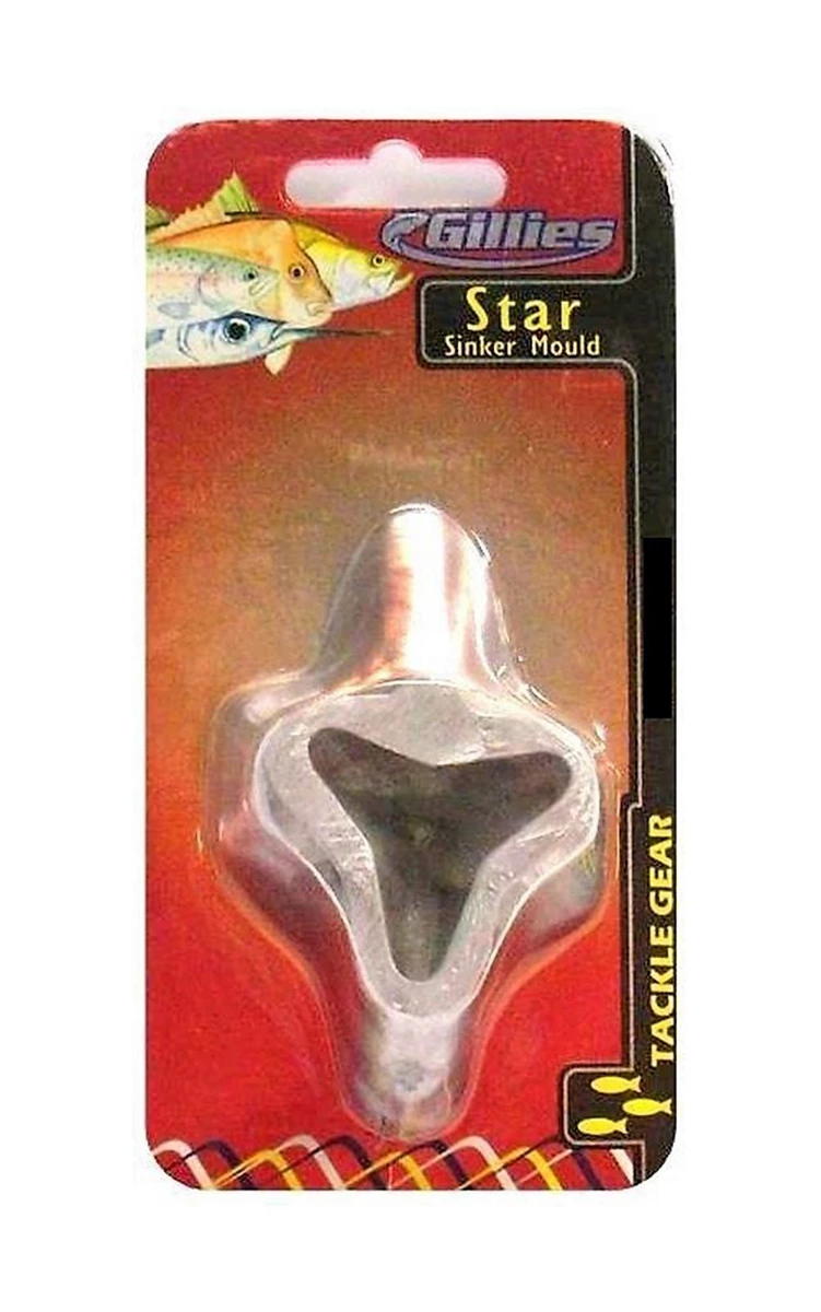 Sinker Moulds Gillies Star Sinker Mould Combo - Makes 3 Different Star Sinkers 3 Sinker Moulds Gillies Star Sinker Mould Combo - Makes 3 Different Star Sinkers