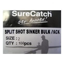 Hooked Online Hooked Online 100 X Size 2 Split Shot Fishing Sinkers -Outlet Fishing Accessories Store 2splitx100 2
