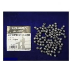 Hooked Online Hooked Online 100 X Size 2 Split Shot Fishing Sinkers -Outlet Fishing Accessories Store 2splitx100 6