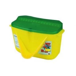 Surecatch Large Bait Bucket With Rod Butt Rest And Accessories Shelf