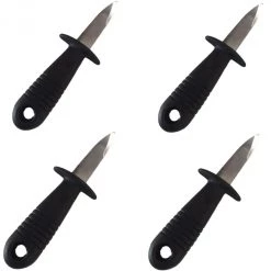 4 X Surecatch Stainless Steel Oyster Shucking Knives With Thumb Guard