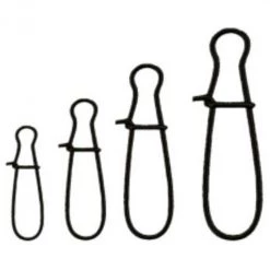 10 Pack Of Asari Black Fishing Lure Snaps - Lure Clips