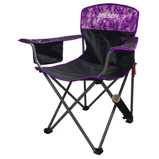Camping Wilson Digi Camo Pink/Purple Fishing Chair With Lined Cooler Bag And Rod Holder 4 Camping Wilson Digi Camo Pink/Purple Fishing Chair With Lined Cooler Bag And Rod Holder - Image 2