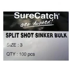 Hooked Online Hooked Online 100 X Size 3 Split Shot Fishing Sinkers -Outlet Fishing Accessories Store 3splitx100 3