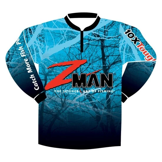 Fishing Shirts & Polos Zman Kids Long Sleeve Tournament Fishing Shirt With Front Zip 4 Fishing Shirts & Polos Zman Kids Long Sleeve Tournament Fishing Shirt With Front Zip - Image 2