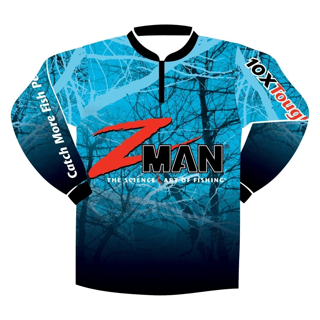 Fishing Shirts & Polos Zman Kids Long Sleeve Tournament Fishing Shirt With Front Zip 3 Fishing Shirts & Polos Zman Kids Long Sleeve Tournament Fishing Shirt With Front Zip