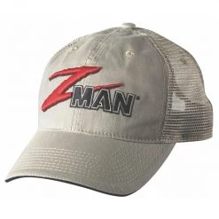 Hats/Caps ZMan Lures ZMan Trucker Fishing Cap In Khaki - Adjustable Fishing Hat