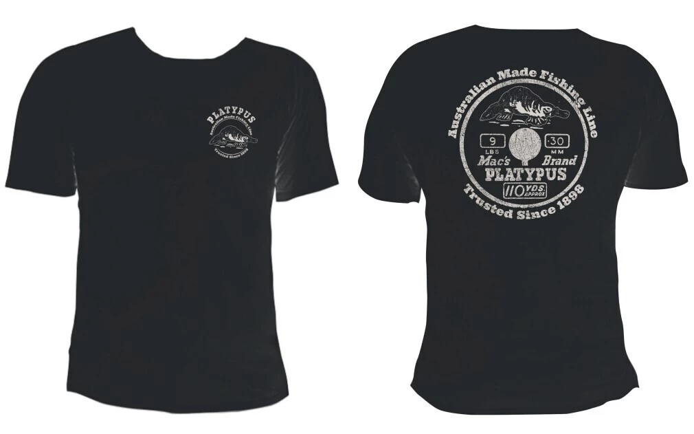 Fishing Shirts & Polos Black Platypus Fishing Line Vintage Tee Shirt - Short Sleeve Fishing Shirt 3 Fishing Shirts & Polos Black Platypus Fishing Line Vintage Tee Shirt - Short Sleeve Fishing Shirt