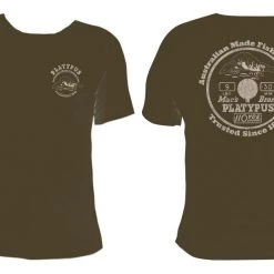 Fishing Shirts & Polos Olive Platypus Fishing Line Vintage Tee Shirt - Short Sleeve Fishing Shirt