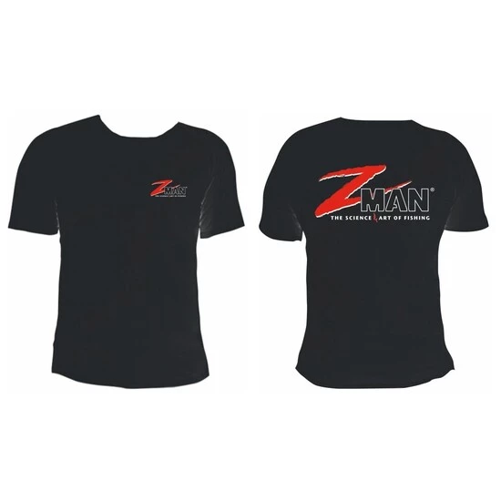 Fishing Shirts & Polos Black Zman Logo Tee Shirt - 100% Cotton Short Sleeve Fishing Shirt 4 Fishing Shirts & Polos Black Zman Logo Tee Shirt - 100% Cotton Short Sleeve Fishing Shirt - Image 2