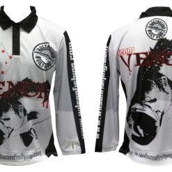 Wilson Fishing Shirts & Polos Team Venom Grey Barra Tournament Long Sleeve Fishing Shirt With Collar