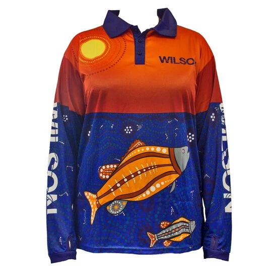 Fishing Shirts & Polos Wilson Sunset Barramundi Brad Hore Tournament Long Sleeve Fishing Shirt 5 Fishing Shirts & Polos Wilson Sunset Barramundi Brad Hore Tournament Long Sleeve Fishing Shirt - Image 3