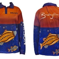 Fishing Shirts & Polos Wilson Sunset Barramundi Brad Hore Tournament Long Sleeve Fishing Shirt