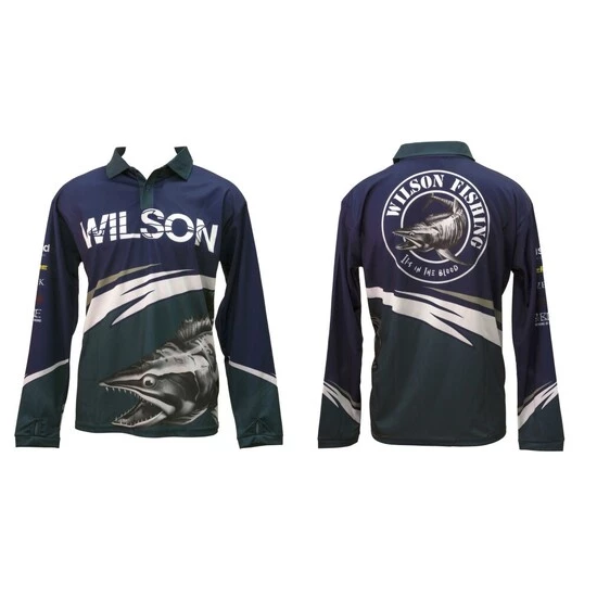 Fishing Shirts & Polos Team Wilson Bolt Tournament Long Sleeve Fishing Shirt With Collar - UPF50+ 4 Fishing Shirts & Polos Team Wilson Bolt Tournament Long Sleeve Fishing Shirt With Collar - UPF50+ - Image 2