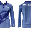 Fishing Shirts & Polos Wilson Blue Kingfish Tournament Long Sleeve Fishing Shirt With Collar
