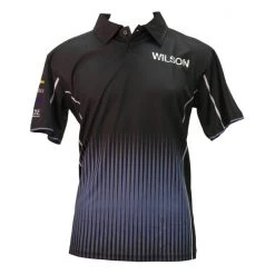 Fishing Shirts & Polos Wilson Fishing Sublimated Black Polo Shirt - UPF 50+ Comfy Breathable Material -Outlet Fishing Accessories Store APSWBS 2