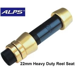 Reel Seats Alps ALX Heavy Duty Aluminium Reel Seat - Pale Gold/Black-Spin Or Overhead -Outlet Fishing Accessories Store Alps Reel Seat PG 22 3