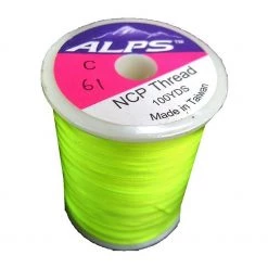 Rod Wrapping Threads Alps 100yds Of Lumin Green Rod Wrapping Thread - Size C (0.2mm) Rod Binding Cotton
