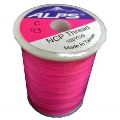 Rod Wrapping Threads Alps 100yds Of Pink Rod Wrapping Thread - Size C (0.2mm) Rod Binding Cotton