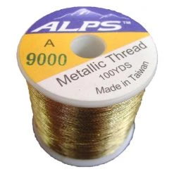 Rod Wrapping Threads Alps 100yds Of Metallic Pale Gold Rod Wrapping Thread-Size A (0.15mm) Thread -Outlet Fishing Accessories Store Alps Thread 100yds 9000 2