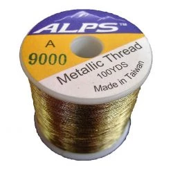 Rod Wrapping Threads Alps 100yds Of Metallic Pale Gold Rod Wrapping Thread-Size A (0.15mm) Thread