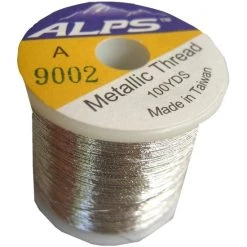 Rod Wrapping Threads Alps 100yds Of Metallic Silver Rod Wrapping Thread-Size A (0.15mm) Thread -Outlet Fishing Accessories Store Alps Thread 100yds 9002 2