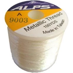 Rod Wrapping Threads Alps 100yds Of Metallic White Rod Wrapping Thread-Size A (0.15mm) Thread -Outlet Fishing Accessories Store Alps Thread 100yds 9003 2