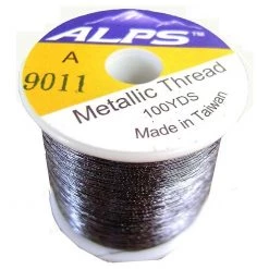 Rod Wrapping Threads Alps 100yds Of Metallic Grey Rod Wrapping Thread-Size A (0.15mm) Thread