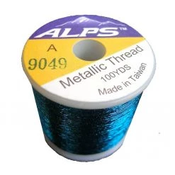 Rod Wrapping Threads Alps 100yds Of Metallic Blue Rod Wrapping Thread-Size A (0.15mm) Thread