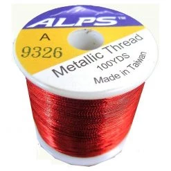 Rod Wrapping Threads Alps 100yds Of Metallic Red Rod Wrapping Thread-Size A (0.15mm) Thread
