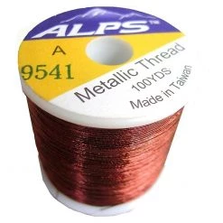 Rod Wrapping Threads Alps 100yds Of Metallic Brown Rod Wrapping Thread-Size A (0.15mm) Thread