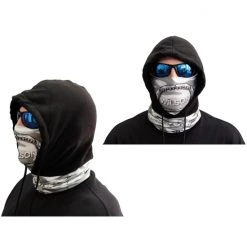 Head Scarves Wilson Grey Camo Hooded Head Scarf - UPF 15+ Sun Protection -Outlet Fishing Accessories Store HSHW 2