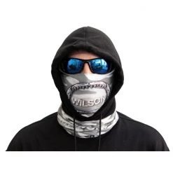 Head Scarves Wilson Grey Camo Hooded Head Scarf - UPF 15+ Sun Protection -Outlet Fishing Accessories Store HSHW 4