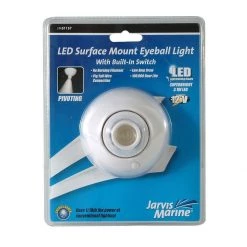 Boating Accessories Jarvis Walker Marine LED Surface Mount Pivoting Eyeball Light With Switch
