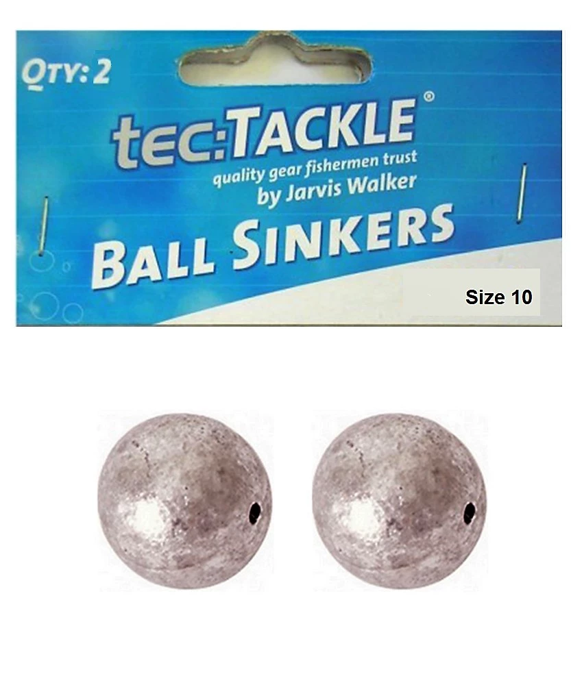2 X Jarvis Walker 10 Ball Sinkers - Pre Packed 10 Ball Fishing Sinkers 3 2 X Jarvis Walker 10 Ball Sinkers - Pre Packed 10 Ball Fishing Sinkers