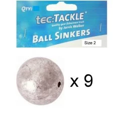 9 X Jarvis Walker 2 Ball Sinkers - Pre Packed 2 Ball Fishing Sinkers -Outlet Fishing Accessories Store Jw Ball Sinker 2 2