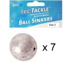 7 X Jarvis Walker 3 Ball Sinkers - Pre Packed 3 Ball Fishing Sinkers -Outlet Fishing Accessories Store Jw Ball Sinker 3 2