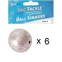 6 X Jarvis Walker 4 Ball Sinkers - Pre Packed 4 Ball Fishing Sinkers -Outlet Fishing Accessories Store Jw Ball Sinker 4 2