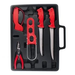 Jarvis Walker Deluxe Filleting Tool Kit-2 X Knives,Scaler,Pliers And Sharpener