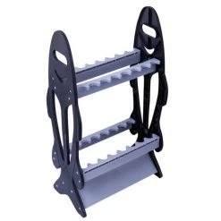 Home Rod Storage Jarvis Walker 16 Hole Plastic Fishing Rod Stand - Double Sided Rod Holder -Outlet Fishing Accessories Store Jw Plastic Rod Holder 2