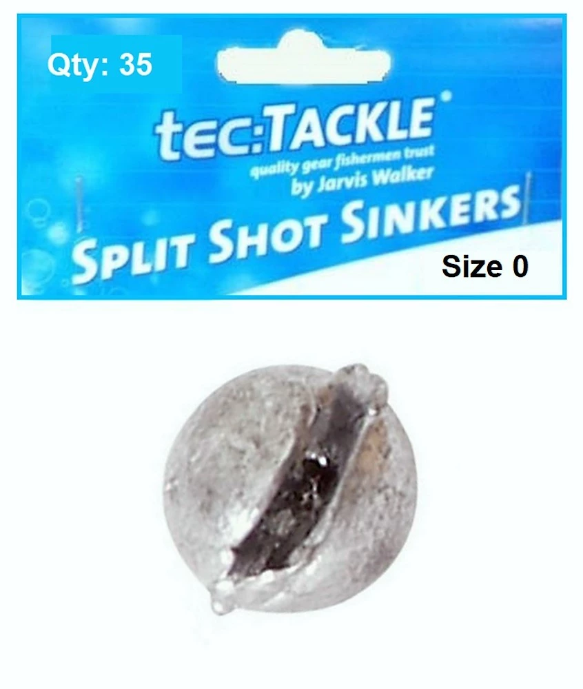 Ball Sinkers 35 X Jarvis Walker 0 Split Shot Sinkers - Pre Packed 0 Split Shot Fishing Sinkers 3 Ball Sinkers 35 X Jarvis Walker 0 Split Shot Sinkers - Pre Packed 0 Split Shot Fishing Sinkers