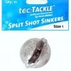 30 X Jarvis Walker 1 Split Shot Sinkers - Pre Packed 1 Split Shot Fishing Sinkers -Outlet Fishing Accessories Store Jw Split Sinker 1