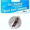 15 X Jarvis Walker 3 Split Shot Sinkers - Pre Packed 3 Split Shot Fishing Sinkers -Outlet Fishing Accessories Store Jw Split Sinker 3