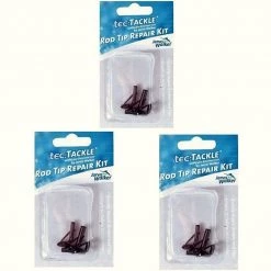 3 X Jarvis Walker Fishing Rod Tip Repair Kits - 9 Black Replacement Tips